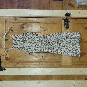 Blue Rain Leopard Printed Sleeveless Size Large Dress from Francesca's